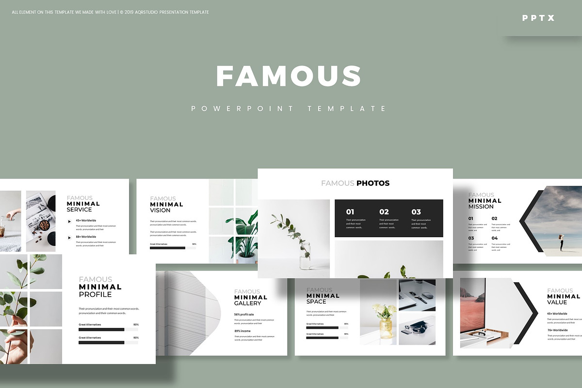 Famous - Powerpoint Template, a Presentation Template by AQR Studio