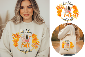 I Love Fall PNG Design
