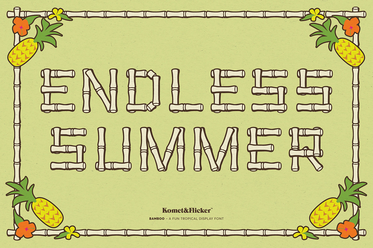 Bamboo - A Fun Tropical Display Font, a Sans Serif Font by Komet & Flicker (Photo 4 of 9)