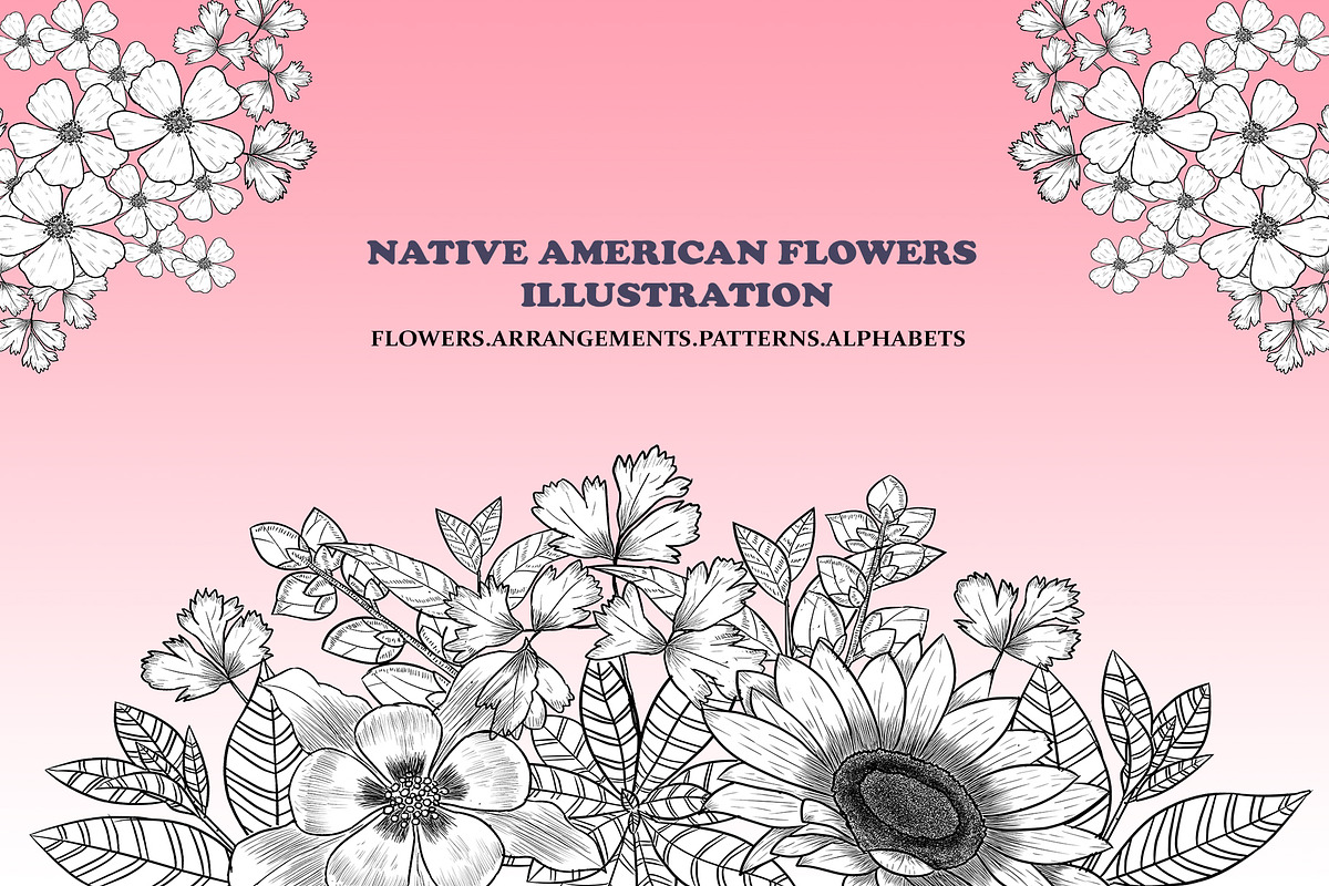 Native American Flowers Illustration, a Decorative Illustration by Art Zooted (Photo 1 of 5)