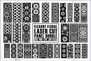 floral laser cut bundle, flower, a Graphic by Creativeshirt
