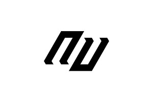 Premium Monogram Logo NU or UN