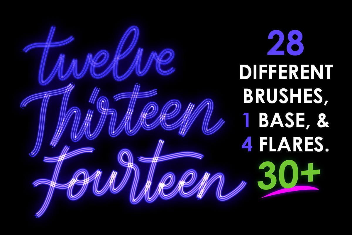 30+ Procreate Neon Brushes, a Brush Add-On by Nurmiftah (Photo 8 of 13)