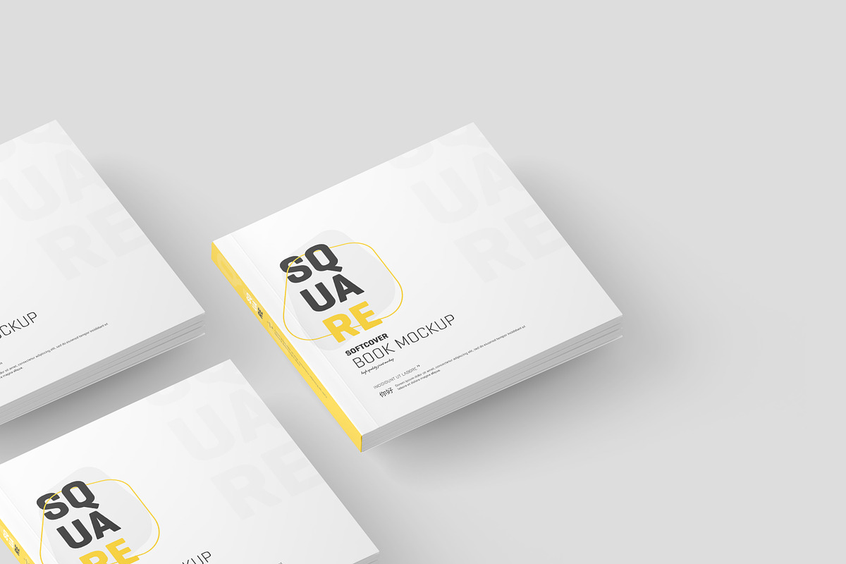 Square Softcover Book Mockup, a Books & Magazine Mockup by Toasin Studio (Photo 14 of 20)