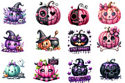 Pastel Goth Halloween Pumpkin PNG, an Illustration by Designworld (Thumbnail 3 of 6)