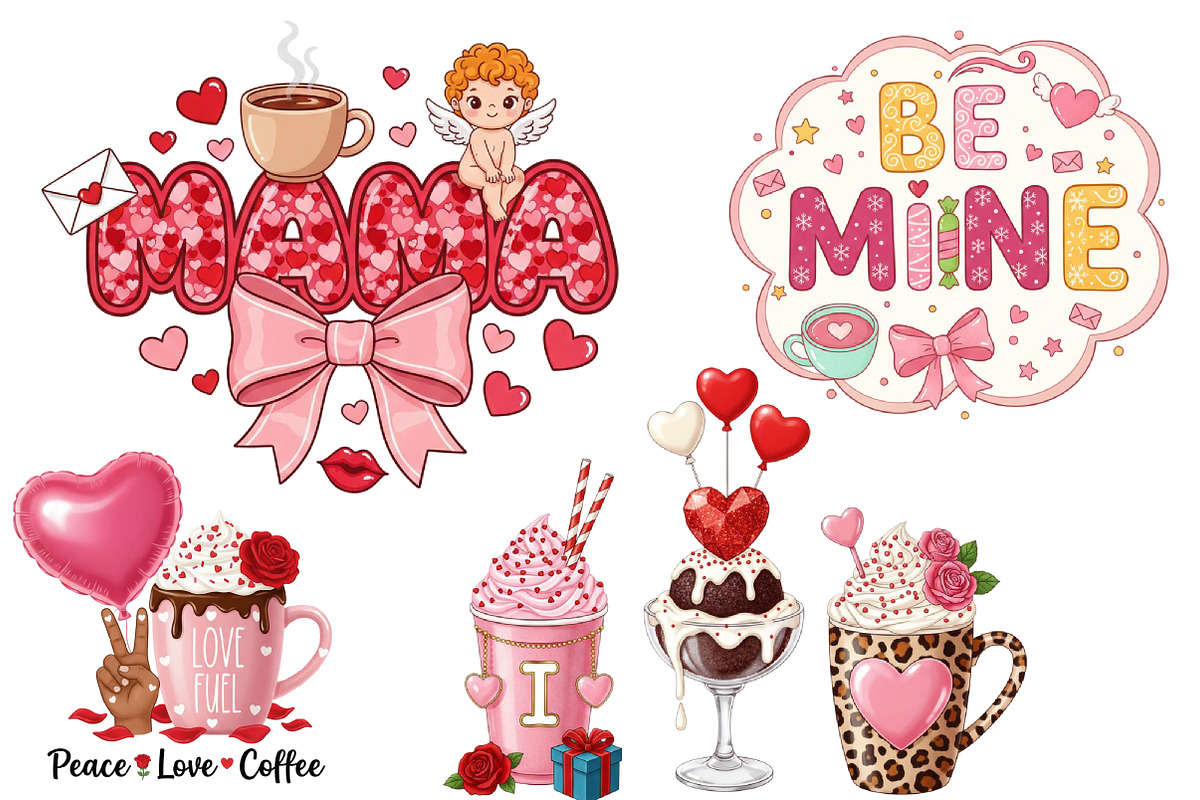 New Valentine Coffee Sublimation, an Illustration by DreamArtGraphic (Photo 4 of 4)