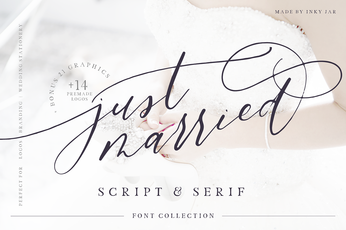Just Married - Font Collection, a Script Font by Inky Jar Design Studio (Photo 12 of 12)