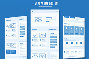 Wireframe Templates for Websites, a Wireframe Template by MightyDesign