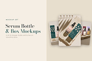 Serum Bottle and Box Mockup Pack, a Packaging Mockup by Motion-Box (Thumbnail 1 of 14)