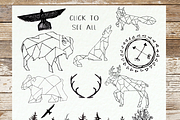 Geometric Animals & Rustic Landscape, an Animal Illustration by WeLivedHappilyEverAfter (Thumbnail 2 of 4)