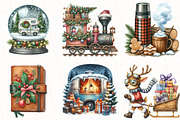 Christmas Travel Clipart, an Illustration by OK Design (Thumbnail 2 of 5)