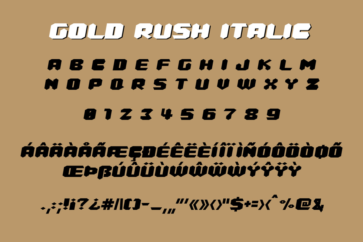 Gold Rush Font Trio, a Sans Serif Font by PARAMAJAN (Photo 10 of 12)