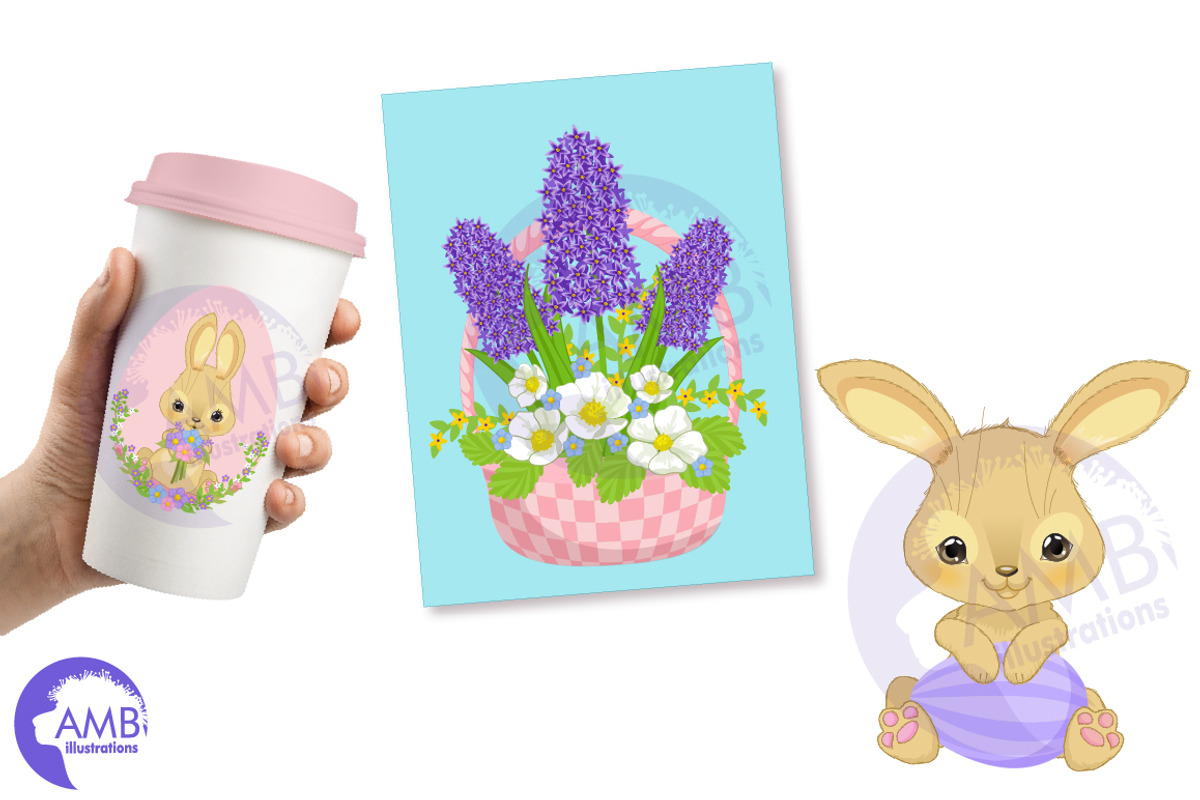 Easter Bunnies clipart AMB-2721, an Illustration by AMBillustrations (Photo 3 of 6)