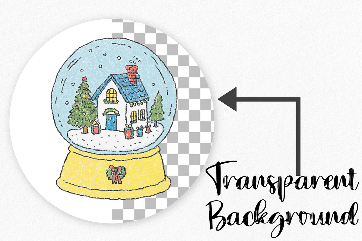Cute Yellow Christmas Clipart, an Illustration by Canvas Craft (Photo 4 of 8)