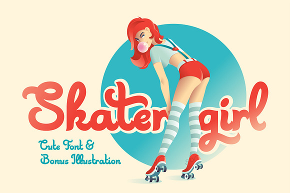 Skater Girl font + Bonus preview 7