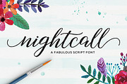 Nightcall Script, a Script Font by Picatype Studio (Thumbnail 1 of 13)