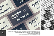 Business Card Mockup Set - 5 PSD, a Print Template by mockupgeek (Thumbnail 2 of 6)