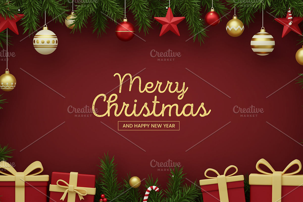Merry Christmas & Happy New Year PSD, a Social Media Template by Qaseem Zaidi Graphics