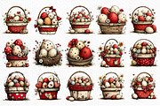 Whimsical Easter Basket Clipart, an Illustration by Craft Nest (Thumbnail 5 of 11)