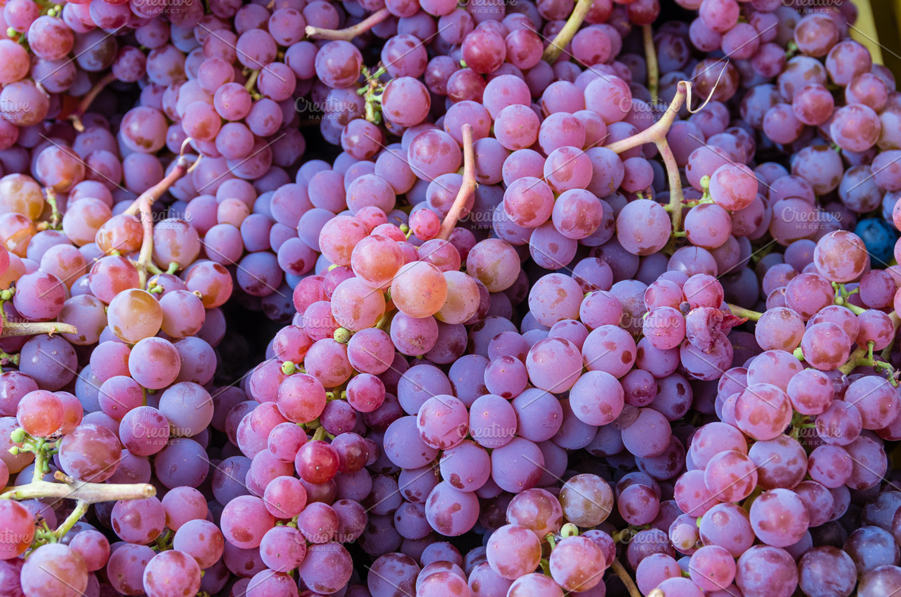 Red Grapes At The Market