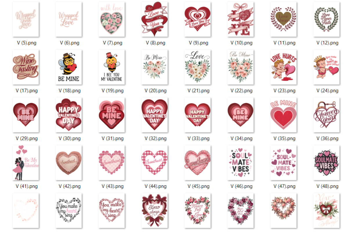 Valentine’s Day PNG Clipart Bundle, an Object Illustration by Daffodil Dream Studio (Photo 4 of 7)