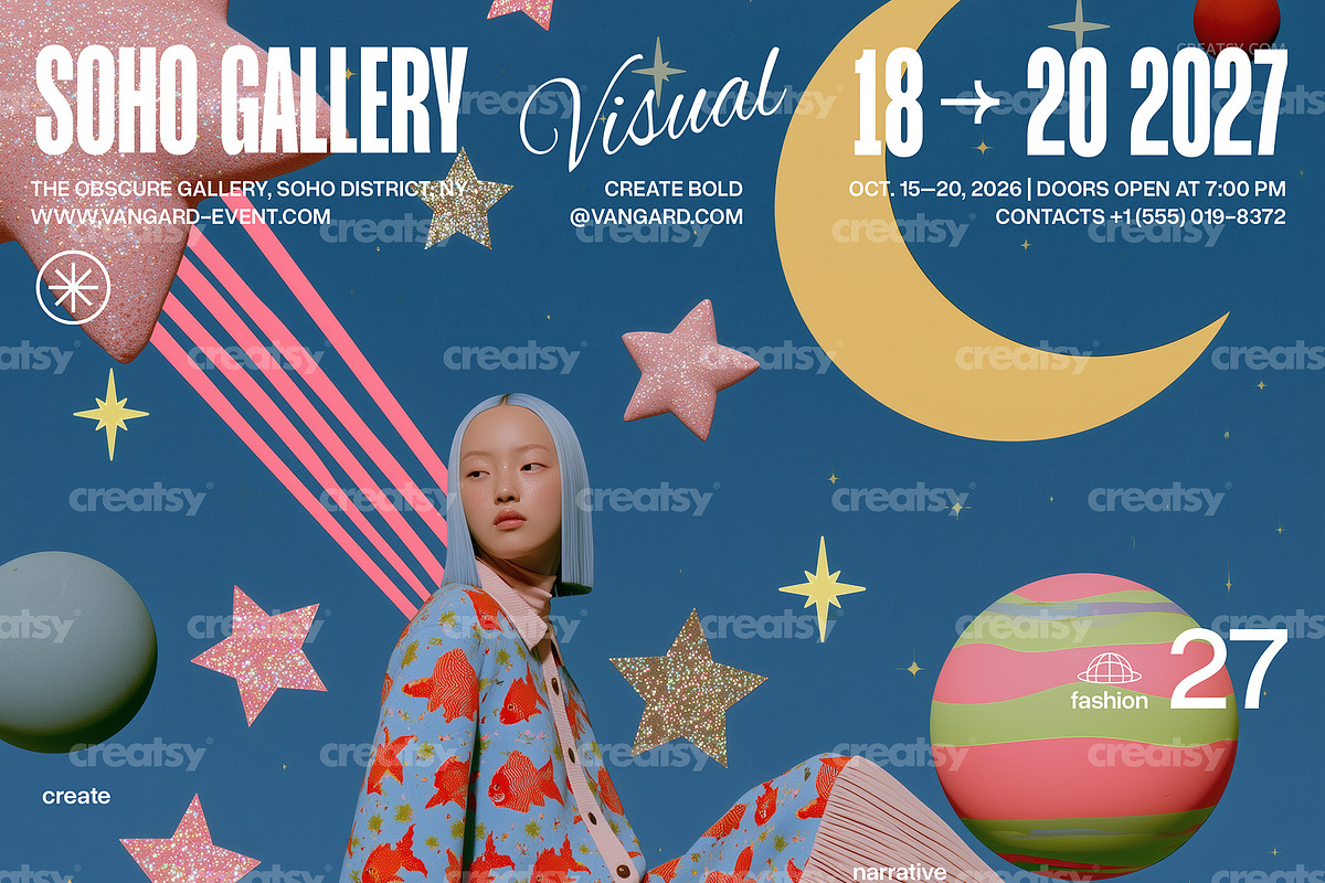 Cosmic Dreams Poster Template, a Poster Template by creatsy5 (Photo 3 of 4)