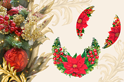 Red Poinsettia, Christmas watercolor, an Illustration by EL_SUHOVA (Thumbnail 14 of 18)