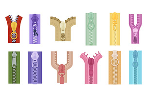 Zipper. Various fasteners for, an Object Illustration by Onyx
