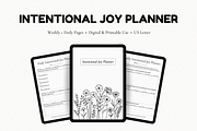 Intentional Joy Journal Planner, a Print Template by The Chaos Project (Thumbnail 1 of 6)