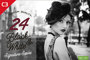 24 Black & White Photoshop Actions