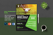 Golf Tournament Flyer Template, a Flyer Template by Designscozy (Thumbnail 1 of 4)