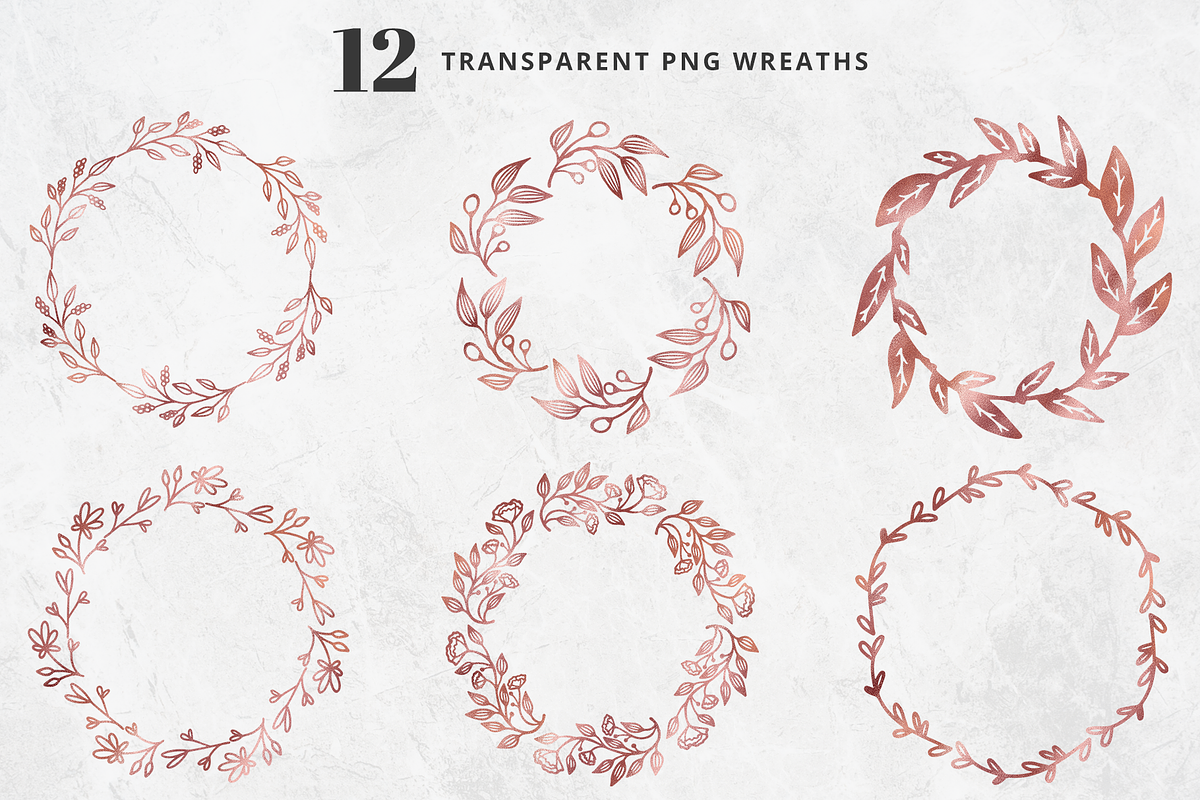 Silver Foil Floral Clipart Set, an Illustration by Brandi Lea Designs (Photo 2 of 5)