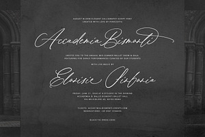 August Bloom Elegant Script Font