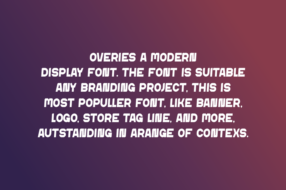 Overies - Modern Sans Font, a Sans Serif Font by Iqsiart Studio (Photo 3 of 7)