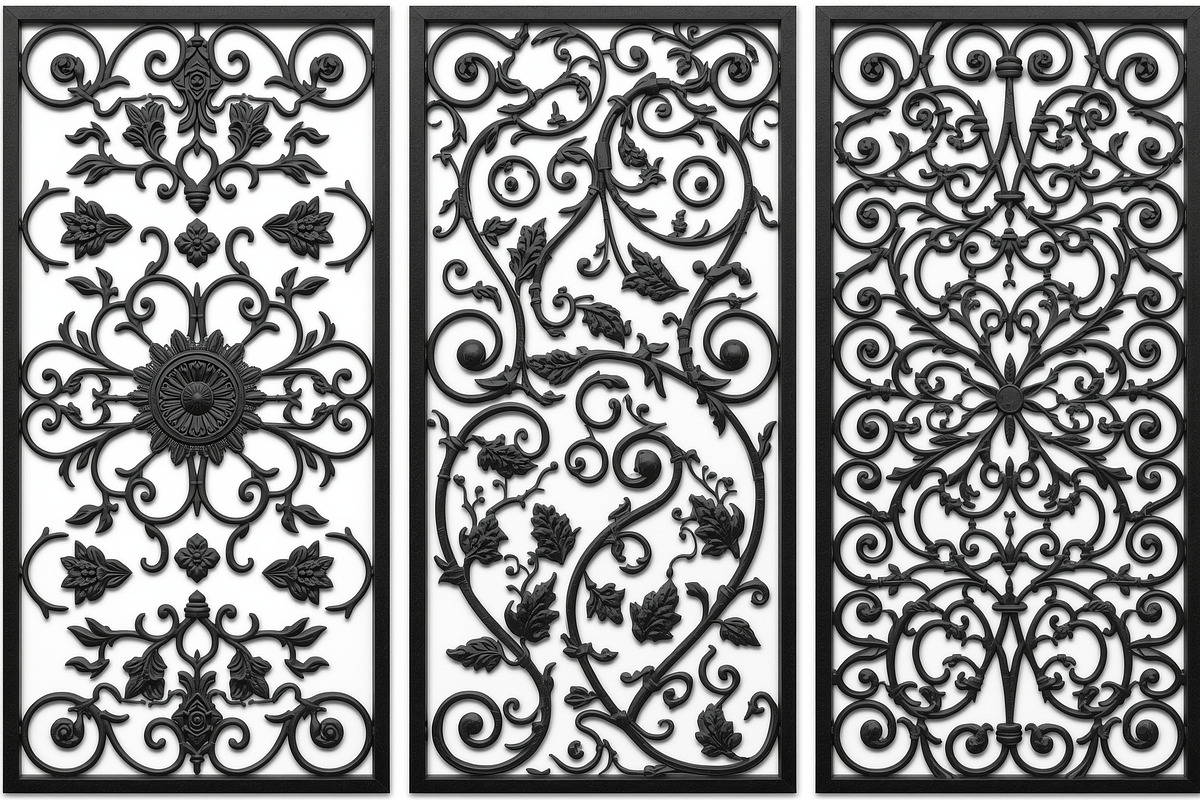 Decorative Floral Panel Silhouette, an Illustration by musafir_fashion (Photo 15 of 21)