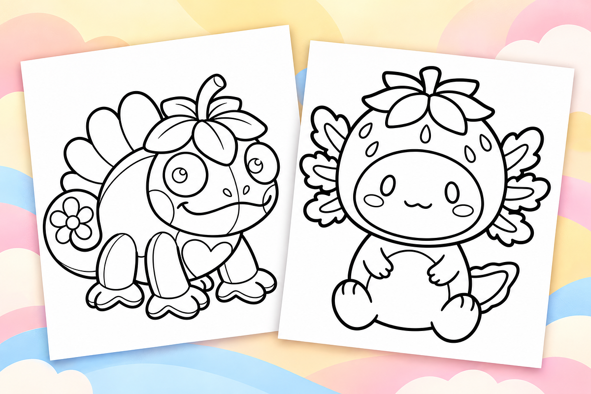 Soft Plushies Coloring Pages Vol. 4, an Object Illustration by Inkivelle Studio (Photo 2 of 3)