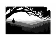 Mountain Pines Silhouette, a Graphic by hafijul (Thumbnail 17 of 17)