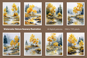 Watercolor Nature Illustration, a Decorative Illustration by Housui Patterns (Thumbnail 7 of 9)