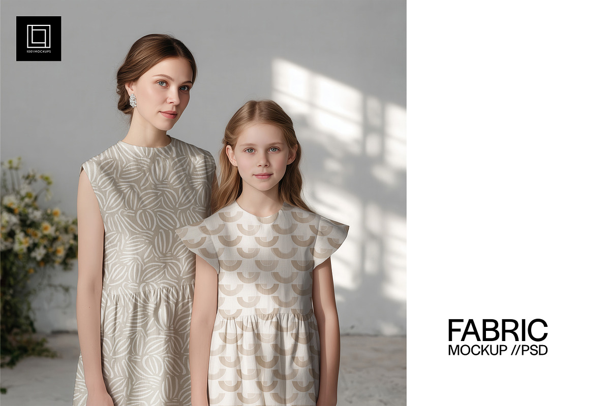 Matching Mom & Girl Mockup (PSD), a Shirt Mockup by 1001 mockups (Photo 1 of 13)