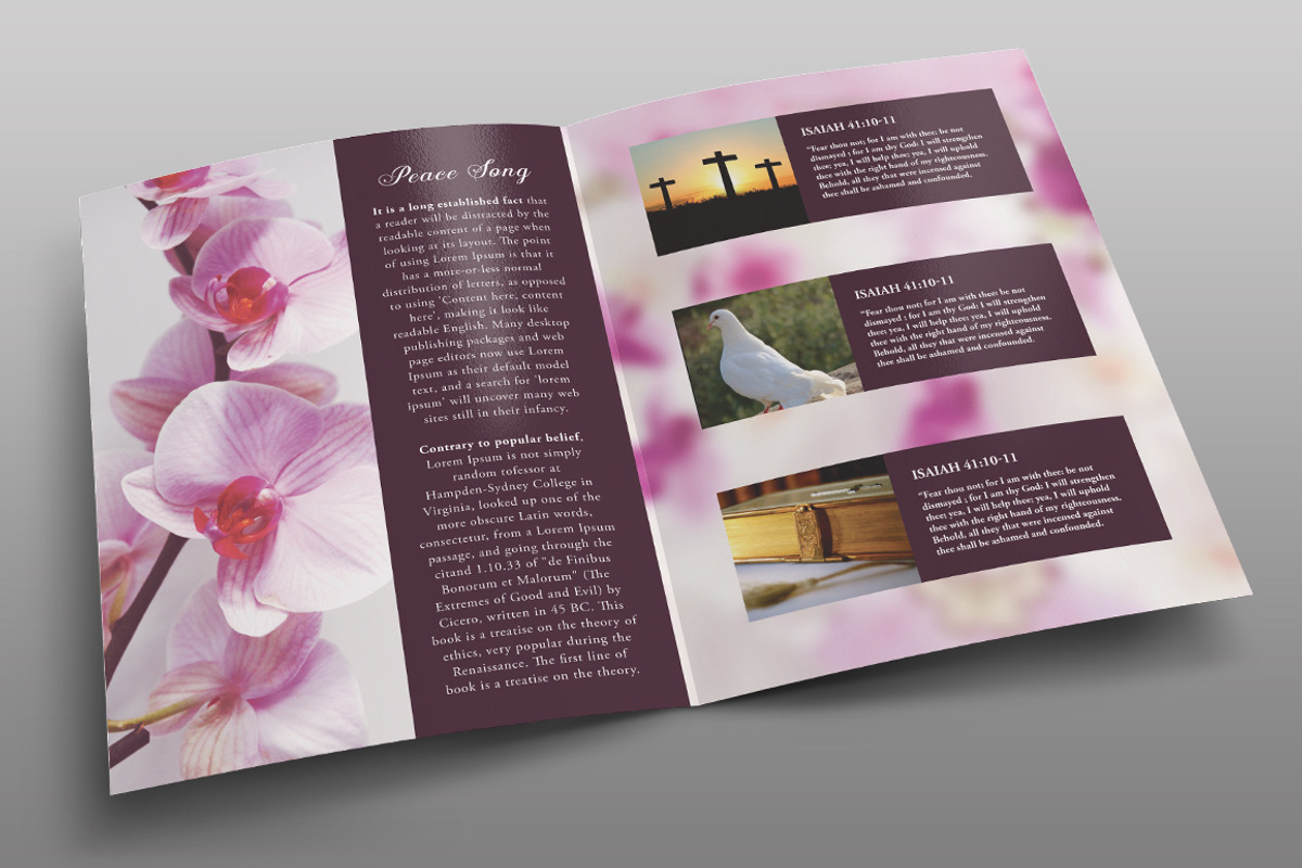 Orchid Funeral Program, a Brochure Template by Royallove (Photo 4 of 5)
