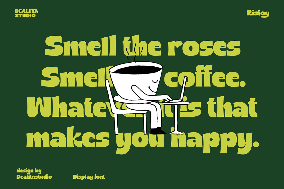 Ristoy - Bold Display Sans, a Sans Serif Font by dealitastudio (Photo 8 of 14)