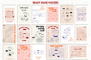 Slow Coffee Club posters, a Decorative Illustration by Mio Buono (Thumbnail 4 of 13)
