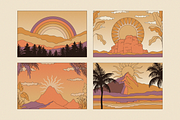 Landscapes - vector design elements, a Background Graphic by venimo (Thumbnail 6 of 7)