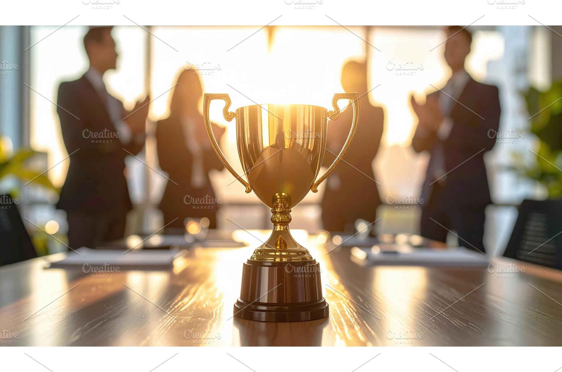 Golden trophy in meeting room, a Business Photo by Igor Tichonow