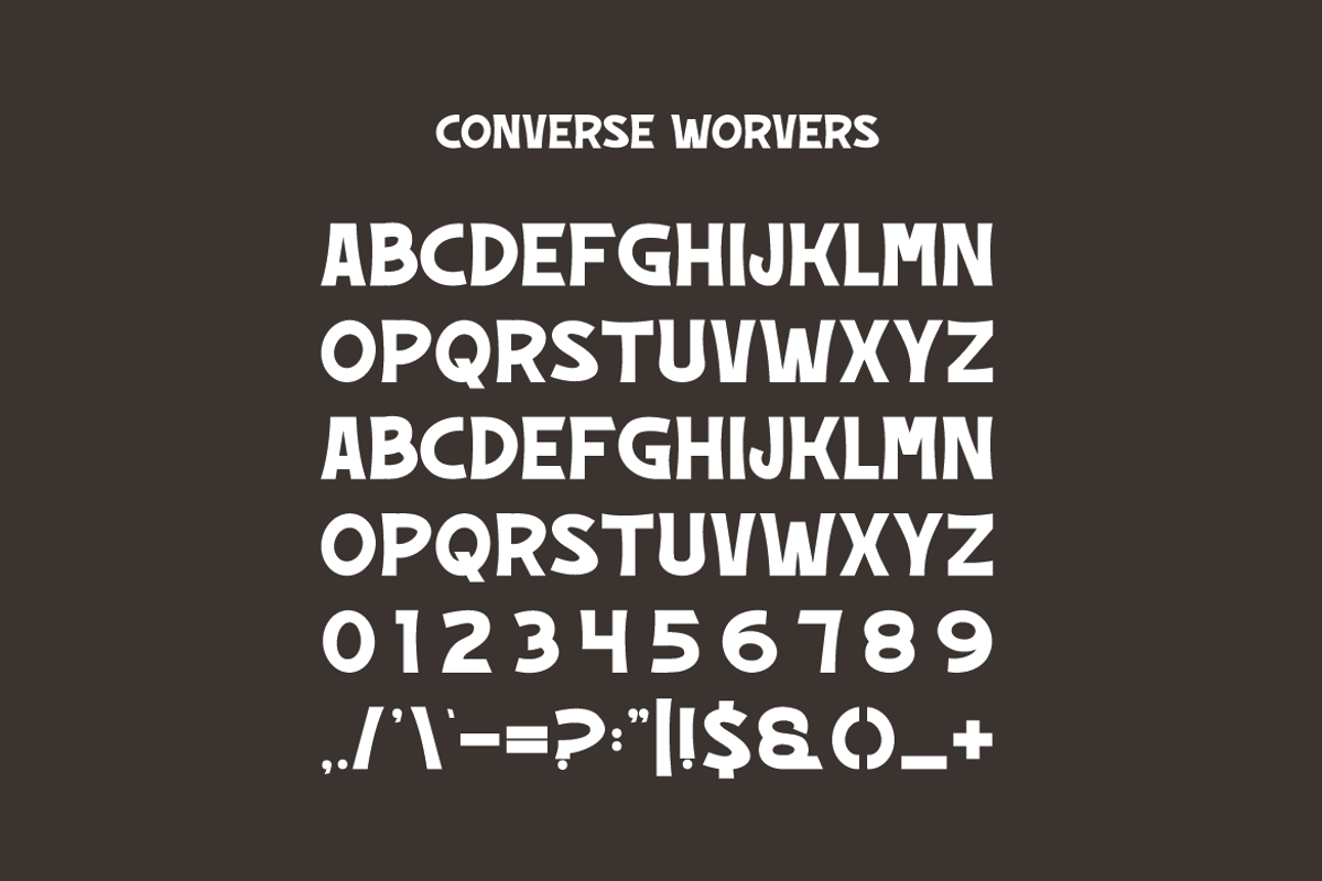 Converse Worvers - Retro Font, a Sans Serif Font by Iqsiart Studio (Photo 4 of 6)