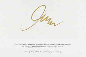 Gold Foil & Glitter Procreate Kit