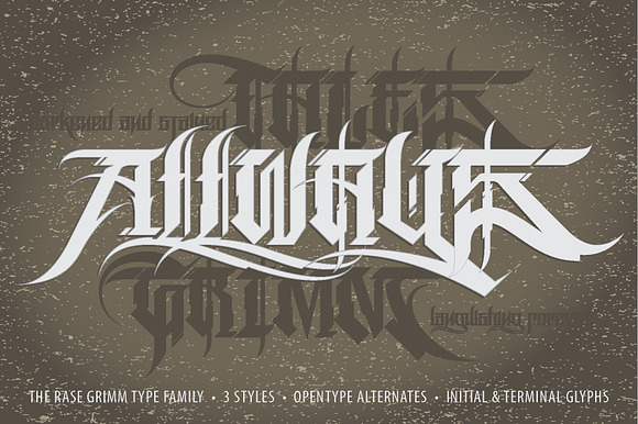 Rase Grimm - 3 Font Family preview 6