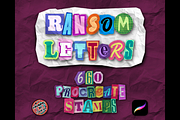 Procreate Ransom Letters Stamp Set, a Brush Add-On by AlwaysBeColoring (Thumbnail 1 of 13)