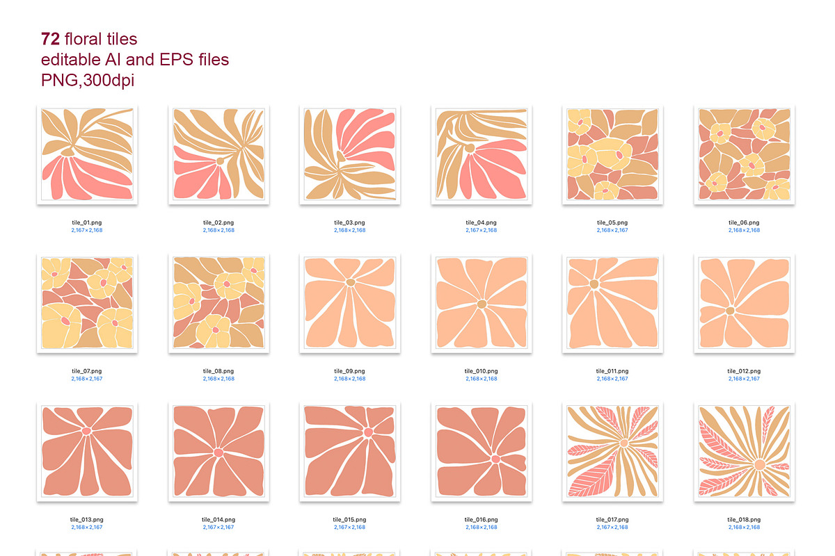 Peach Fuzz, abstract floral Patterns, a Pattern Graphic by ArtPavo (Photo 6 of 8)