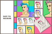 Male Face Line Art Portraits, a Person Illustration by statica (Thumbnail 6 of 11)
